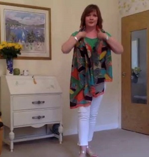 Amanda green t shirt and scarf